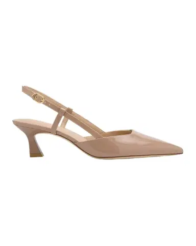 Stuart Weitzman Vinnie Patent Kitten Slingback Pumps | Thumbnail 1