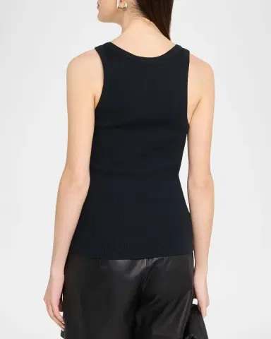 Vince Scoop-Neck Ribbed Tank Top | Thumbnail 3