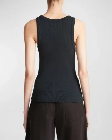 Vince Scoop-Neck Ribbed Tank Top | Thumbnail 6