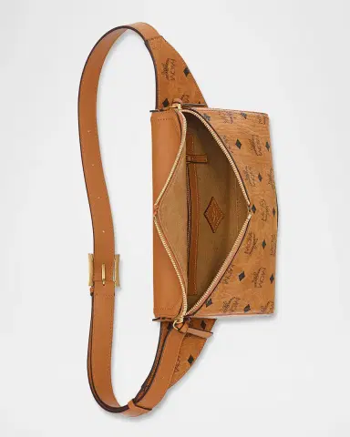 MCM Visetos Zip Faux Leather Shoulder Bag | Thumbnail 3 MCM Visetos Zip Faux Leather Shoulder Bag | Thumbnail 3