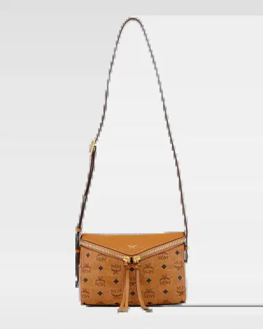 MCM Visetos Zip Faux Leather Shoulder Bag | Thumbnail 6 MCM Visetos Zip Faux Leather Shoulder Bag | Thumbnail 6