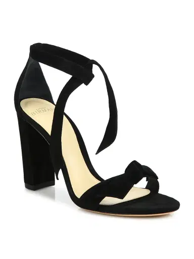 Alexandre Birman Women's Clarita Bow Suede Sandals - Black - Size 11.5 | Thumbnail 2