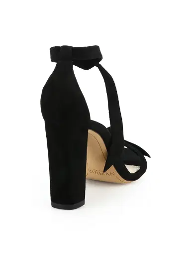 Alexandre Birman Women's Clarita Bow Suede Sandals - Black - Size 11.5 | Thumbnail 3