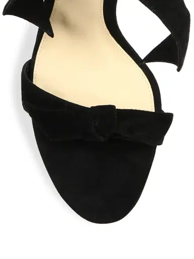Alexandre Birman Women's Clarita Bow Suede Sandals - Black - Size 11.5 | Thumbnail 4