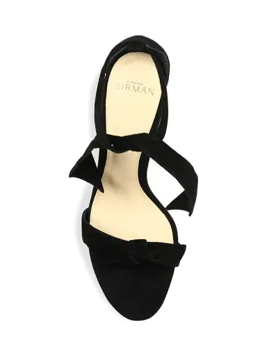 Alexandre Birman Women's Clarita Bow Suede Sandals - Black - Size 11.5 | Thumbnail 5