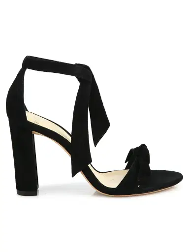 Alexandre Birman Women's Clarita Bow Suede Sandals - Black - Size 11.5 | Thumbnail 1
