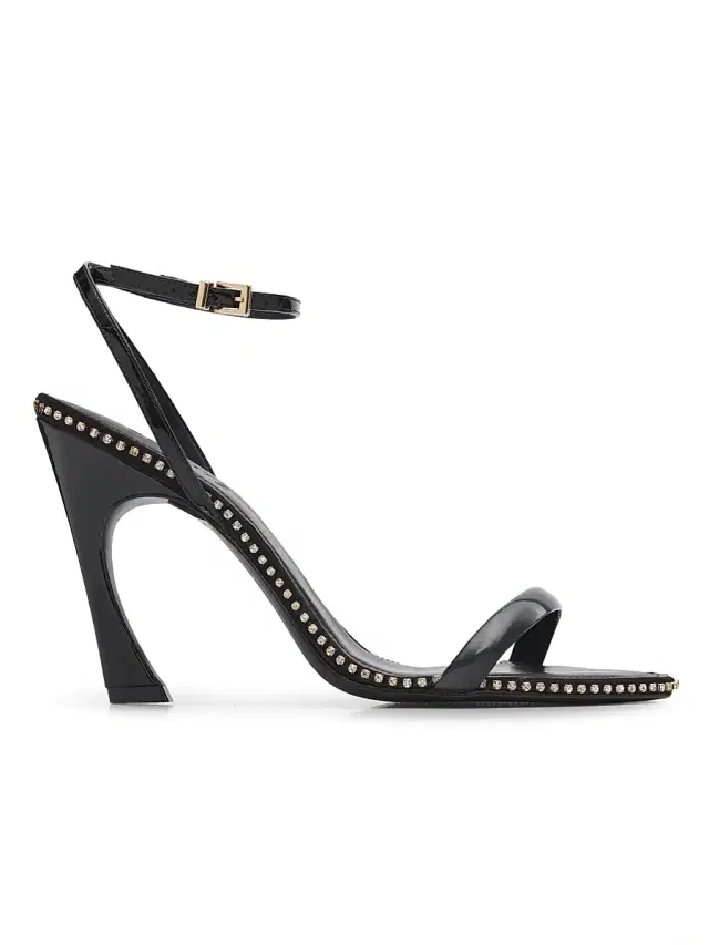 Schutz Women's Lexi 0MM Crystal-Trim Patent Leather Sandals - Black