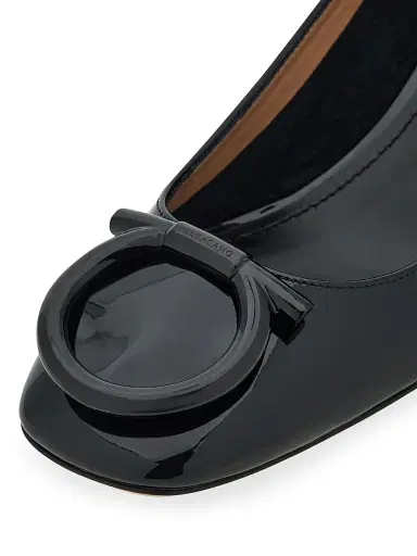 Ferragamo Women's Mara 40MM Patent Leather Pumps - Nero - Size 7 | Thumbnail 5 Ferragamo Women's Mara 40MM Patent Leather Pumps - Nero - Size 7 | Thumbnail 5