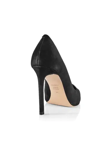 Schutz Women's Lou Pointed-Toe Nubuck Pumps | Thumbnail 3