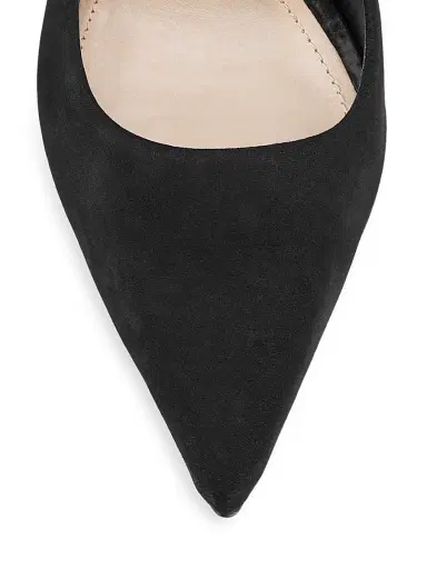 Schutz Women's Lou Pointed-Toe Nubuck Pumps | Thumbnail 4