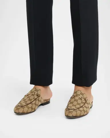 Gucci Princetown GG Canvas Bit Loafer Mules | Thumbnail 2
