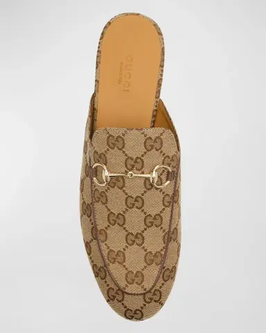 Gucci Princetown GG Canvas Bit Loafer Mules | Thumbnail 6
