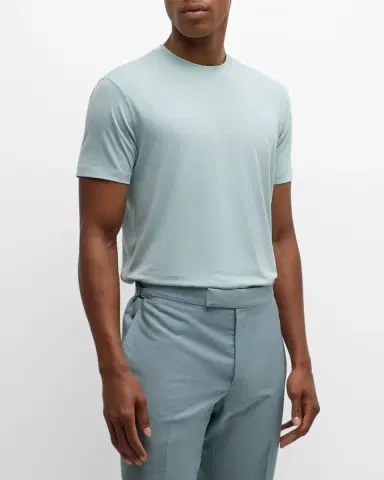 Tom Ford Men's Lyocell-Cotton Crewneck T-Shirt | Thumbnail 4 Tom Ford Men's Lyocell-Cotton Crewneck T-Shirt | Thumbnail 4