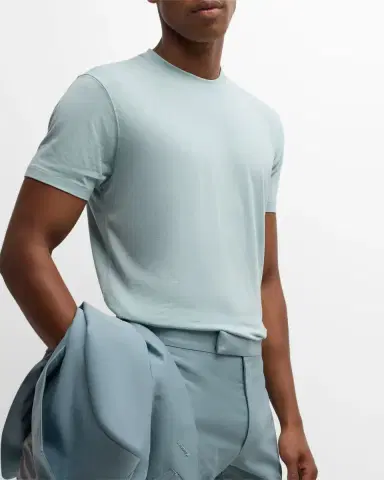 Tom Ford Men's Lyocell-Cotton Crewneck T-Shirt | Thumbnail 6 Tom Ford Men's Lyocell-Cotton Crewneck T-Shirt | Thumbnail 6