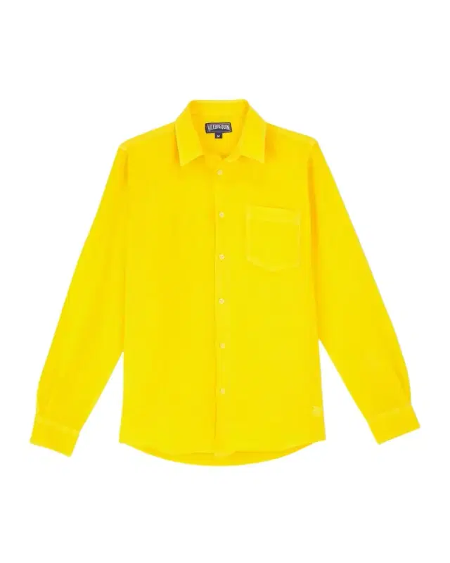 Vilebrequin Men 's Caroubis Solid Linen Sport Shirt