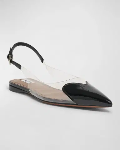 ALAÏA Coeur Heart Clear Slingback Ballerina Flats | Thumbnail 3