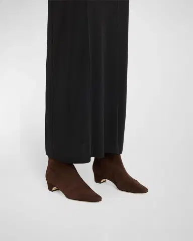 Manolo Blahnik Tolarc Suede Zip Ankle Booties | Thumbnail 2 Manolo Blahnik Tolarc Suede Zip Ankle Booties | Thumbnail 2