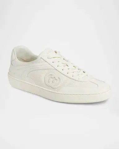 Gucci Men's G75 Canvas and Suede T-Toe Low-Top Sneakers | Thumbnail 2 Gucci Men's G75 Canvas and Suede T-Toe Low-Top Sneakers | Thumbnail 2