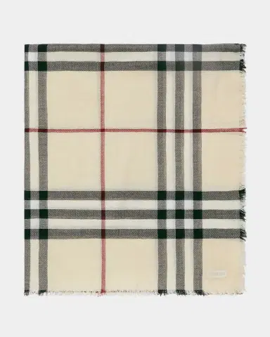 Burberry Giant Check Wool Scarf | Thumbnail 2