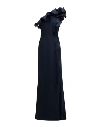 Rickie Freeman for Teri Jon One-Shoulder Ruffle Column Gown | Thumbnail 1