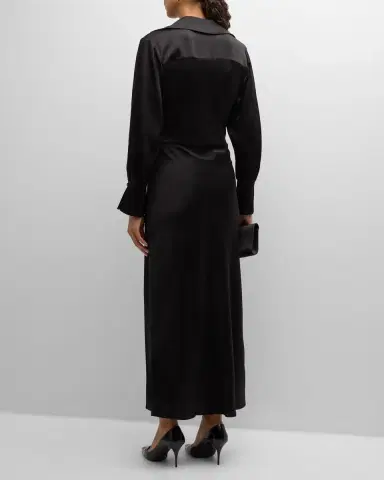 Simkhai Talita Drape-Front Midi Dress | Thumbnail 4 Simkhai Talita Drape-Front Midi Dress | Thumbnail 4