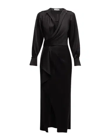 Simkhai Talita Drape-Front Midi Dress | Thumbnail 1 Simkhai Talita Drape-Front Midi Dress | Thumbnail 1