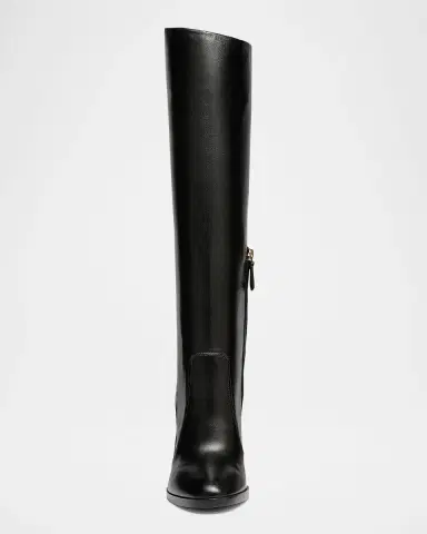 Santoni Andy Leather Stiletto Knee Boots | Thumbnail 5
