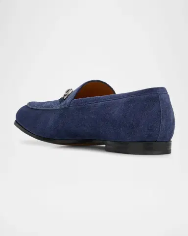 Gucci Men's Jordy Guccissima Suede Loafers | Thumbnail 3