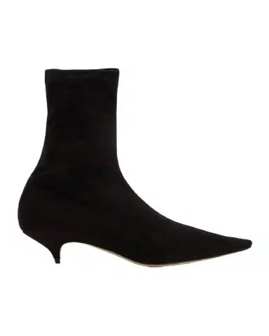 The Row Liisa Suede Kitten-Heel Booties | Thumbnail 1