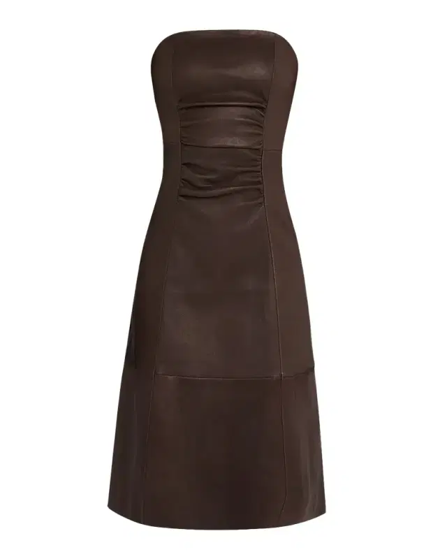 Bowery Strapless Nappa Leather Dress
