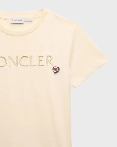 Moncler Girl 's Embroidered Logo-Print T-Shirt | Thumbnail 3 Moncler Girl 's Embroidered Logo-Print T-Shirt | Thumbnail 3