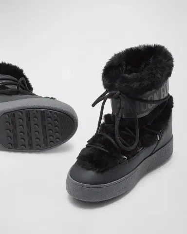 Moon Boot Track Faux Fur Ankle Snow Boots | Thumbnail 4 Moon Boot Track Faux Fur Ankle Snow Boots | Thumbnail 4