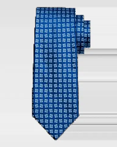 Charvet Men's Geometric Square Silk Tie | Thumbnail 2 Charvet Men's Geometric Square Silk Tie | Thumbnail 2