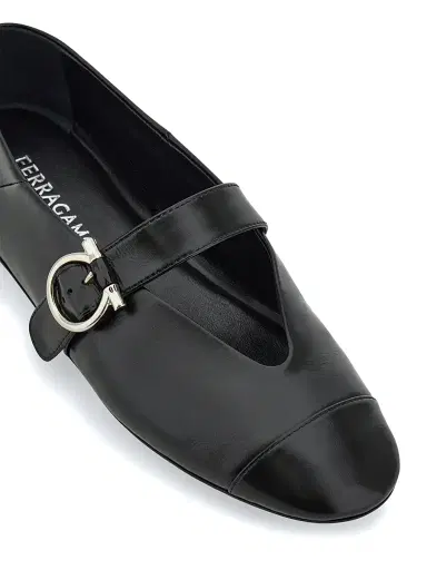 Ferragamo Women's Nena Leather Ballet Flats - Nero - Size 10.5 | Thumbnail 5 Ferragamo Women's Nena Leather Ballet Flats - Nero - Size 10.5 | Thumbnail 5