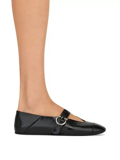 Ferragamo Women's Nena Leather Ballet Flats - Nero - Size 10.5 | Thumbnail 7 Ferragamo Women's Nena Leather Ballet Flats - Nero - Size 10.5 | Thumbnail 7