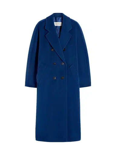 Max Mara Women's 101801 Icon Madame Wool Cashmere Double-Breasted Coat - China Blue - Size 12 | Thumbnail 1 Max Mara Women's 101801 Icon Madame Wool Cashmere Double-Breasted Coat - China Blue - Size 12 | Thumbnail 1