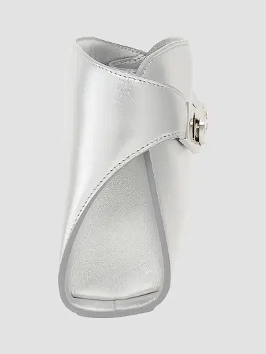 FERRAGAMO Women's Hug Metallic Leather Crossbody Bag - Silver | Thumbnail 3