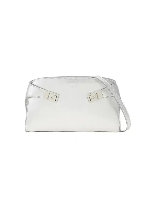 FERRAGAMO Women's Hug Metallic Leather Crossbody Bag - Silver
