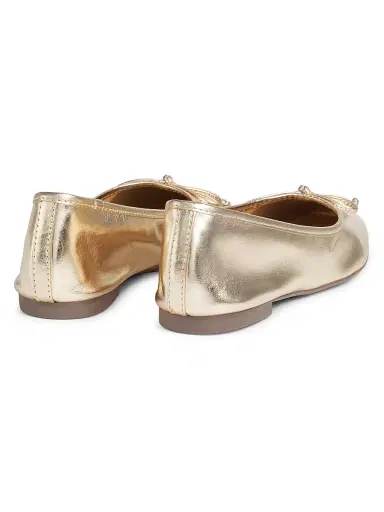 Schutz Women's Arissa Leather Ballet Flats - Platina | Thumbnail 3