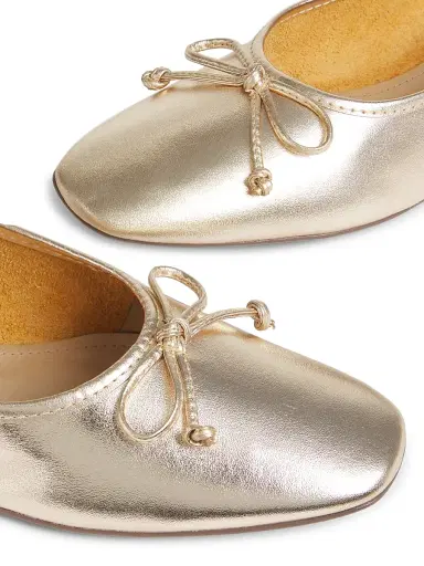 Schutz Women's Arissa Leather Ballet Flats - Platina | Thumbnail 5