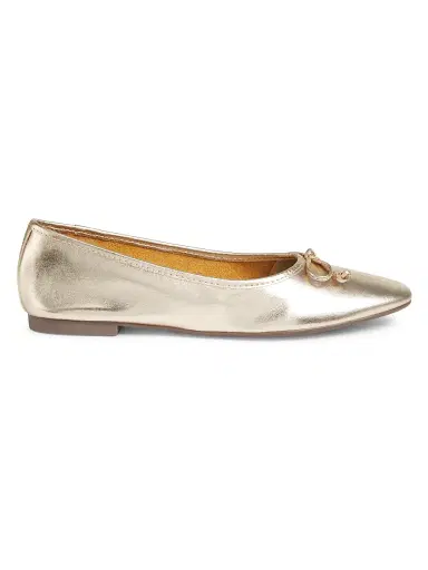 Schutz Women's Arissa Leather Ballet Flats - Platina | Thumbnail 1