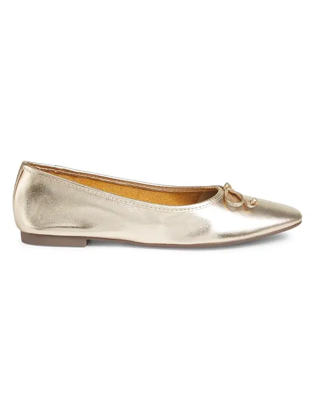 Women's Arissa Leather Ballet Flats - Platina