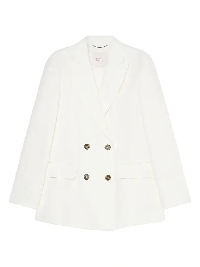 Marina Rinaldi Women's Linen Blazer Jacket - White