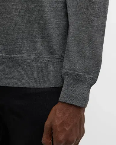 Tom Ford Men's Fine-Gauge Wool Polo Sweater | Thumbnail 7 Tom Ford Men's Fine-Gauge Wool Polo Sweater | Thumbnail 7
