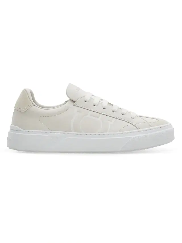 FERRAGAMO Men's Thor Low-Top Sneakers - White