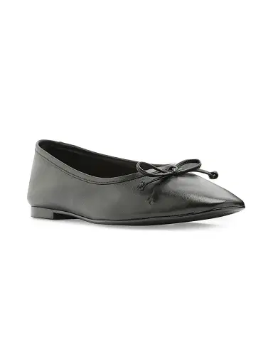 Schutz Women's Arissa Leather Ballet Flats - Black | Thumbnail 4