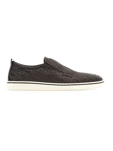 Ferragamo Men's Alfie Braided Leather Slip-On Shoes | Thumbnail 1 Ferragamo Men's Alfie Braided Leather Slip-On Shoes | Thumbnail 1