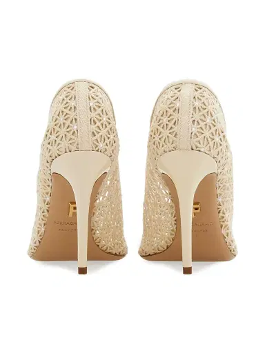 FERRAGAMO Women's Sol 95MM Lace Stiletto Pumps - Mascarpone | Thumbnail 3 FERRAGAMO Women's Sol 95MM Lace Stiletto Pumps - Mascarpone | Thumbnail 3