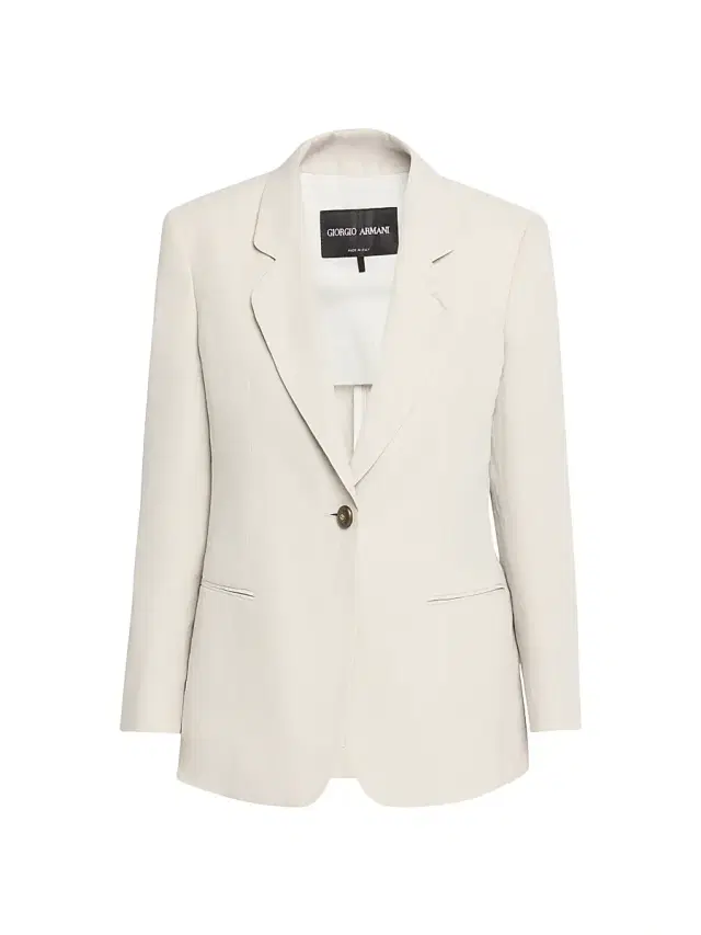 Giorgio Armani Women's Linen Single-Breasted Blazer - Solid Medium Grey