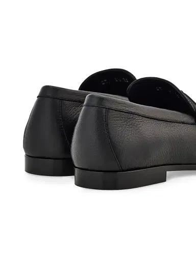 FERRAGAMO Men's Gancini Leather Loafers - Nero | Thumbnail 4 FERRAGAMO Men's Gancini Leather Loafers - Nero | Thumbnail 4